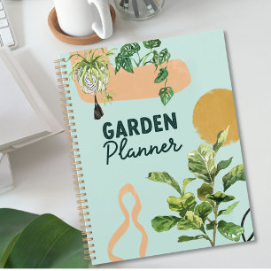 Agenda Jardim Moderno de Plantas Domésticas em Aquarela A