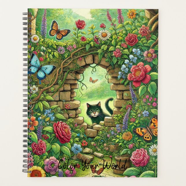 Agenda Jardim Oculto do Fairytalo Verde Whimsical (Frente)