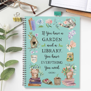 Agenda Jardinagem e Citação da Biblioteca Floral Jardim