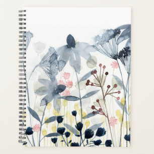 Agenda Jardins Camadas - Flores de Aquarela