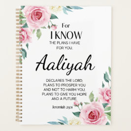 Agenda Jeremiah 29:11 Rosa Rosa Personalize