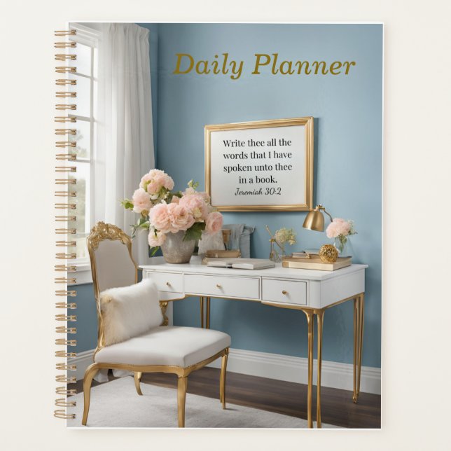 Agenda Jeremiah 30:2 - 8,5" X 11" Cobrir flexível diariam (Frente)