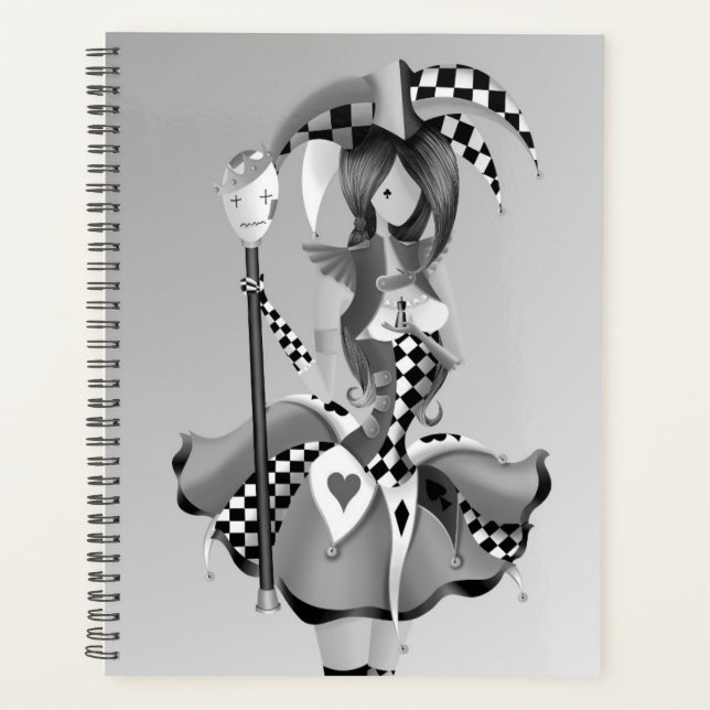 Agenda Jester Excêntrico e Rei das Marionetes Cinza  (Frente)