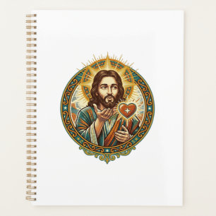 Agenda Jesus Beijando Coração Vermelho Botão Curtir Humor