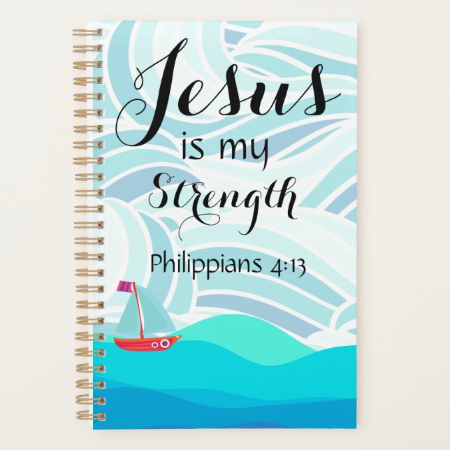 Agenda Jesus is my Strength Planner (Frente)