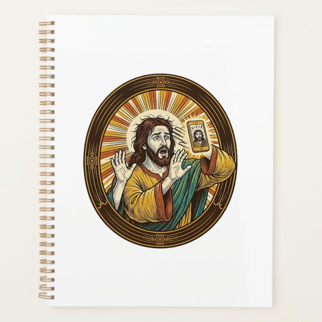 Agenda Jesus Selfie Acidental com Câmera Frontal e Papada (Frente)