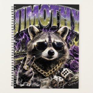 Agenda Jimothy Cool Raccoon Moda Urbana de Rua
