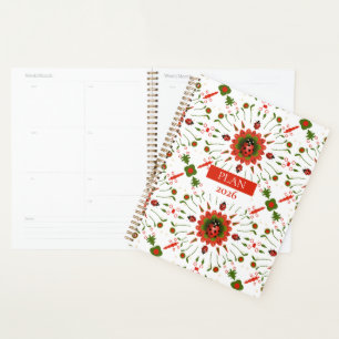 Agenda Joaninha Vermelha, Branco, Espiral Verde 2026