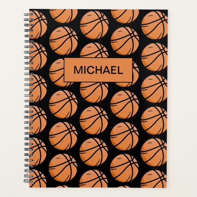 Agenda Jogador de basquete personalizado e treinador pret (Frente)