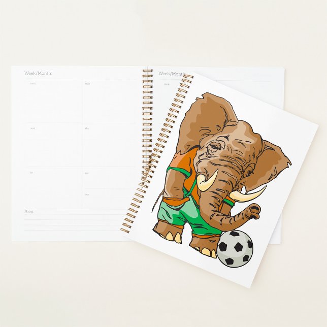 Agenda Jogador de futebol de elefante - Animal de esporte (Criador carregado)