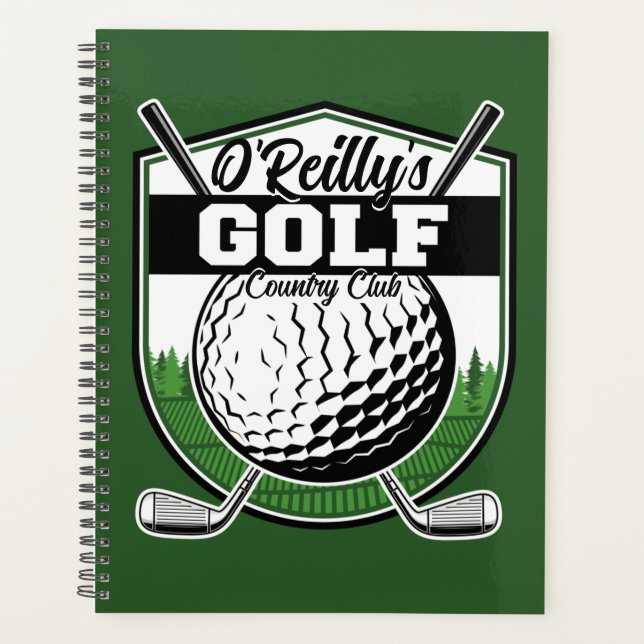 Agenda Jogador de Golfe Personalizado Pro Golf Country Cl (Frente)