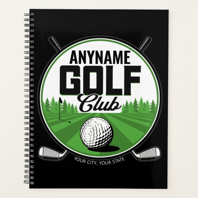 Agenda Jogador do Clube Golf Pro Golf, nome personalizado (Frente)