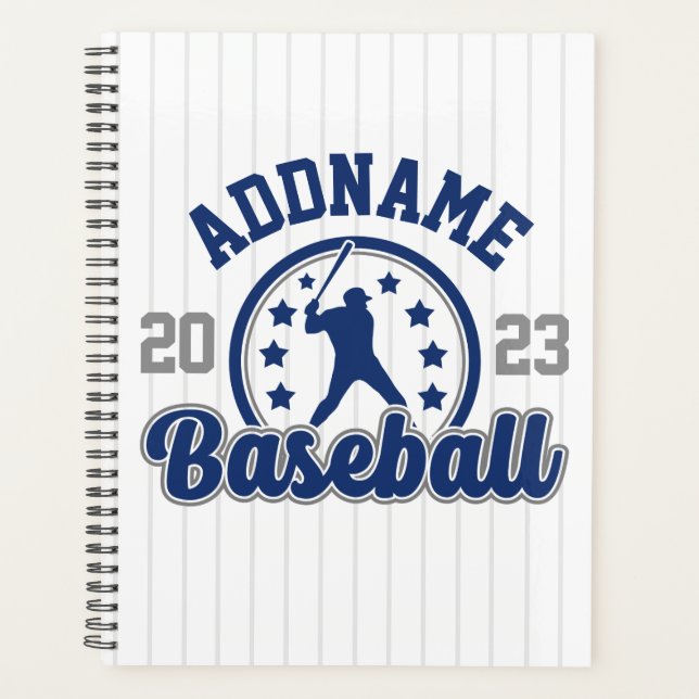 Agenda Jogo Jogador da Equipe Baseball de NOME Personaliz (Frente)