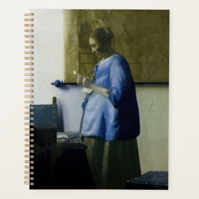 Agenda Johannes Vermeer - Mulher a azul lendo uma letra (Frente)