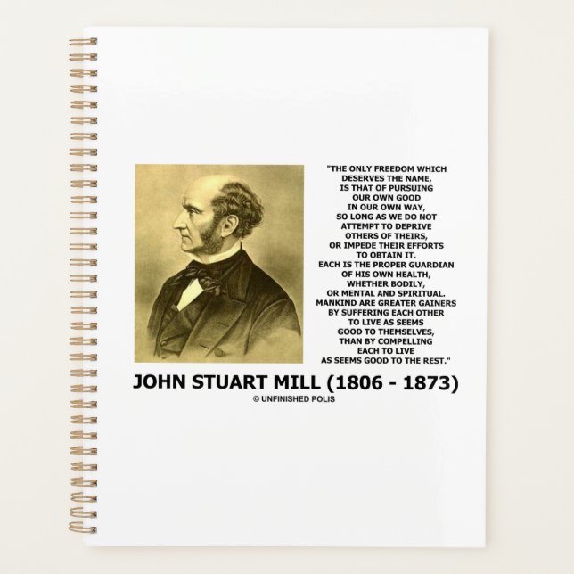 Agenda John Stuart Mill Liberdade Perseguindo Seu Próprio (Frente)
