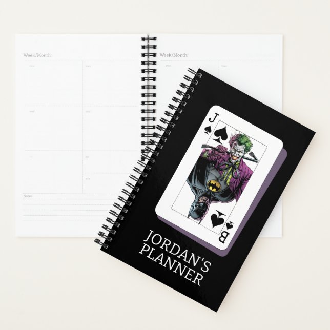 Agenda Joker and Batman Spade Playing Card Illustration (Exibição)