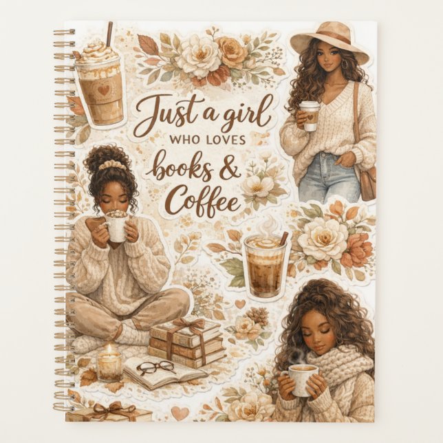 Agenda Just a girl who loves books and coffee (Frente)