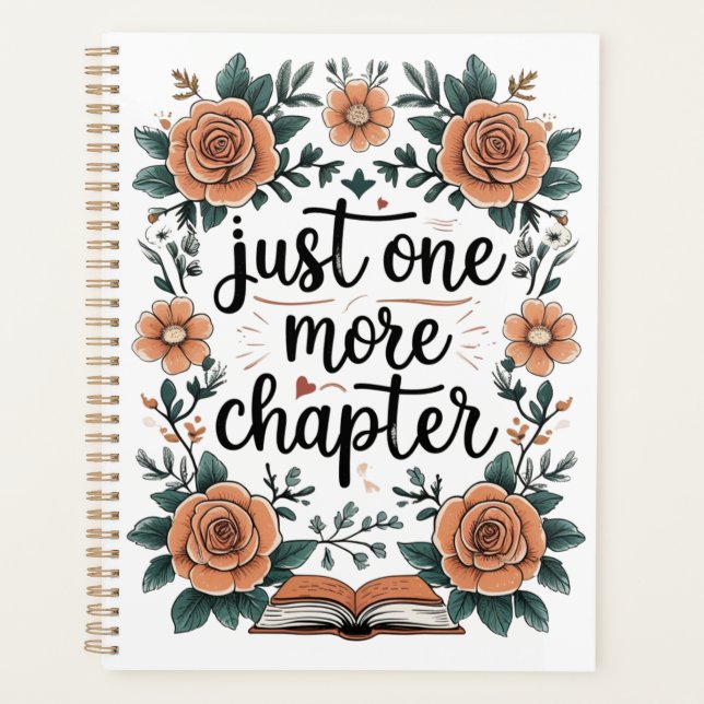 Agenda Just One More Chapter – Floral Book Lover (Frente)