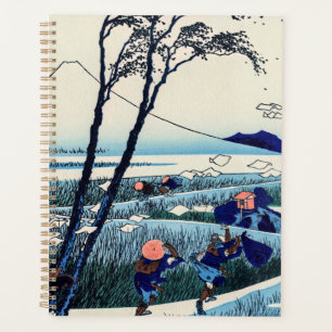 Agenda Katsushika Hokusai - Ejiri na província de Suruga