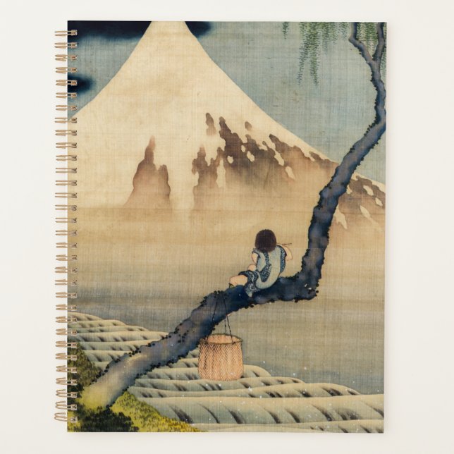 Agenda Katsushika Hokusai - Menino Vivendo o Monte Fuji (Frente)