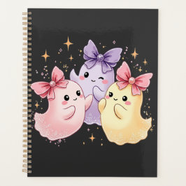 Agenda Kawaii Cute Pastel Fantasmas com Arcos