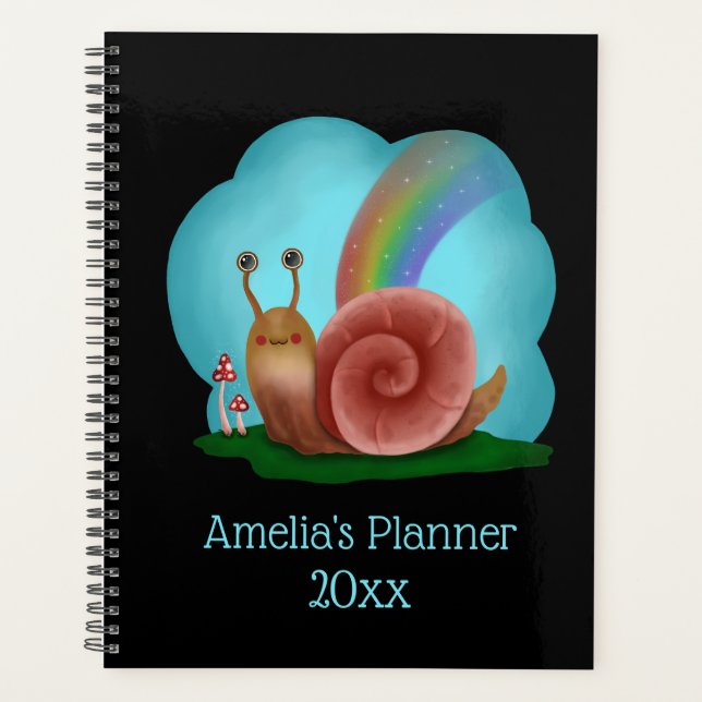 Agenda Kawaii Snail Cute Personalizado (Frente)