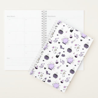 Agenda Kawaii Witch Pattern