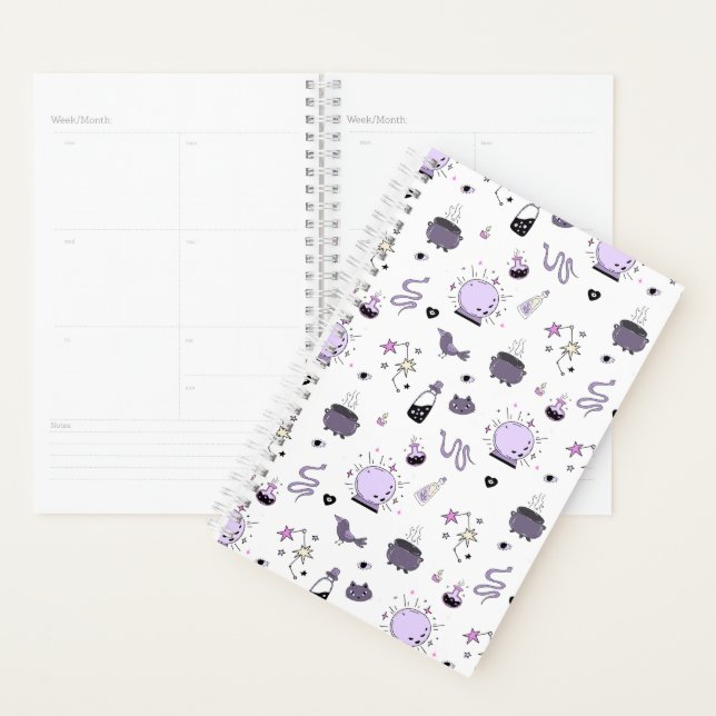 Agenda Kawaii Witch Pattern (Exibição)