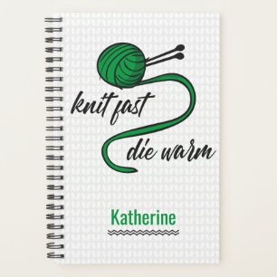 Agenda Kelly Green Knit Rápido, Morre Quente Planner
