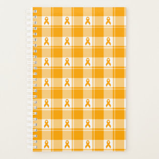 Agenda Kidney Cancer Awareness Plaid Planner, Orange