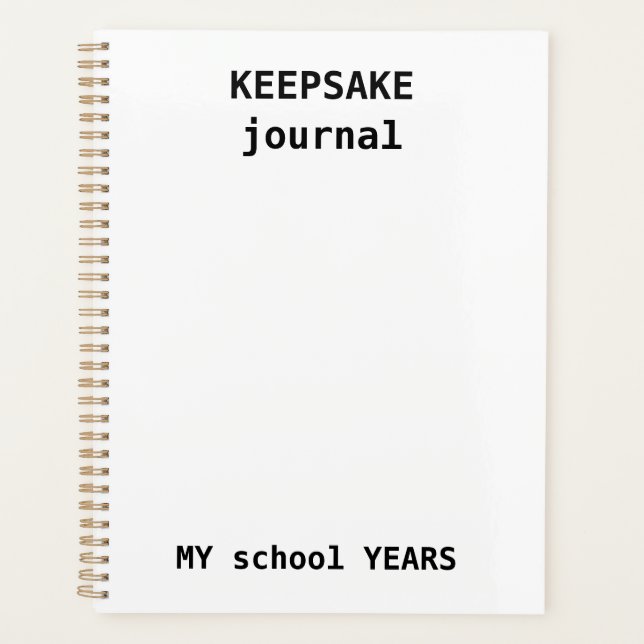 Agenda  Kids Keepsake Journal - School Year Memory (Frente)
