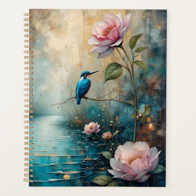 Agenda Kingfisher and pink roses (Frente)