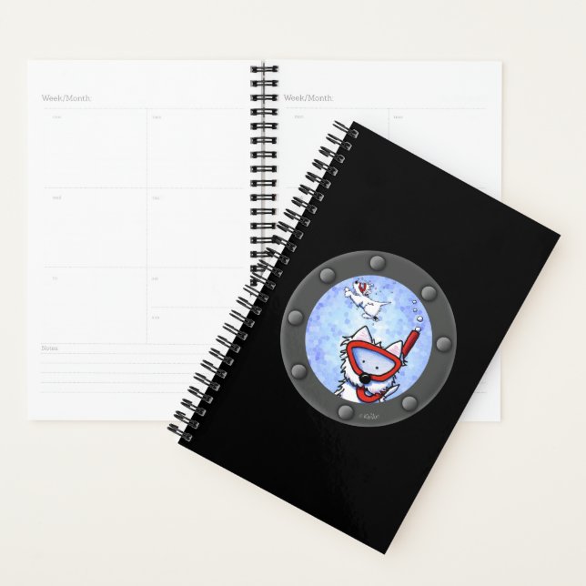 Agenda KiniArt Snorkel Westie Porthole Planner (Exibição)
