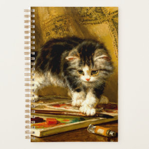 Agenda Kitten com pintura e escovas