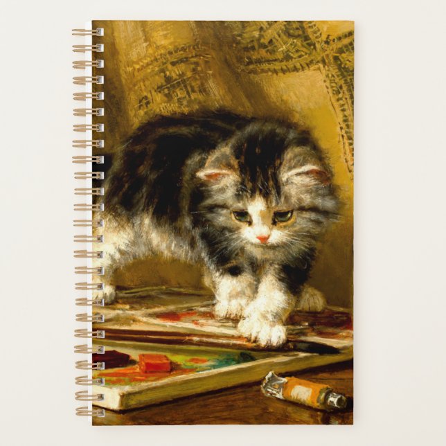 Agenda Kitten com pintura e escovas (Frente)