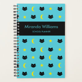Agenda Kitty Cat Moon E Stars Planner