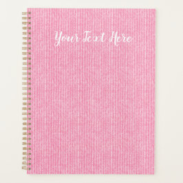 Agenda Knit rosa de texto personalizado inspirado
