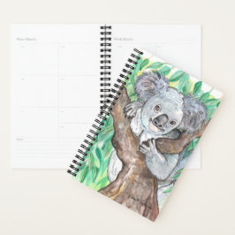 Agenda Koala na pintura em árvore de Eucalyptus