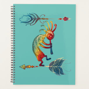 Agenda Kokopelli Nativo Americano Com Duas Penas 1
