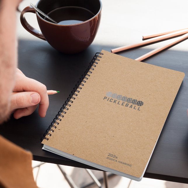 Agenda Kraft Brown Pickleball Semanal Pessoal (Criador carregado)
