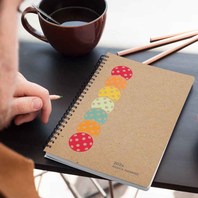 Agenda Kraft Brown Pickleball Semanal Pessoal (Criador carregado)