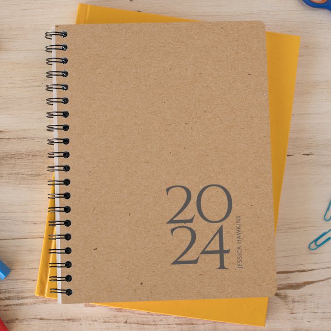 Agenda Kraft Brown Weekly Natural (Criador carregado)