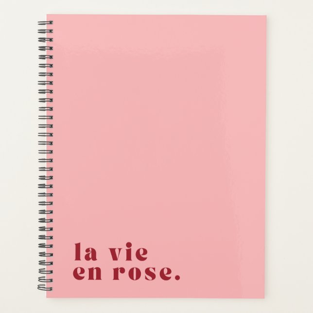 Agenda La vie en rosa French Quote Planner (Frente)