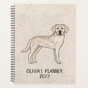 Agenda Labrador Retriever Lab Creme Inglês Texto Personal