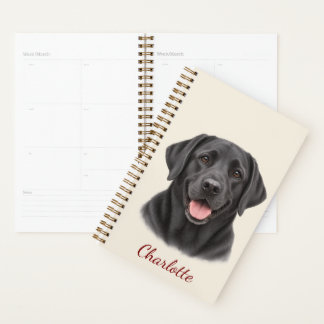 Agenda Labrador Retriever Preto Personalizado com Nome