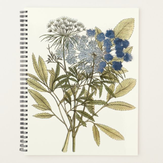 Agenda Lacy Leaves - Flores e Verde (Frente)