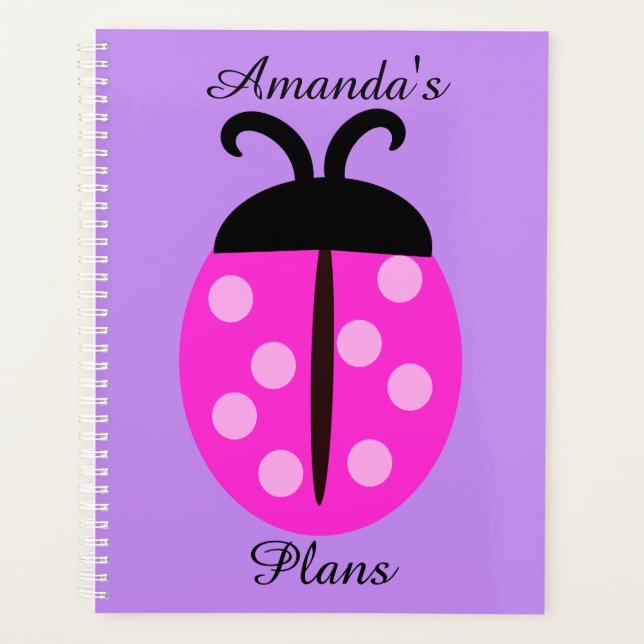 Agenda Ladybug Cor-de-rosa (Frente)