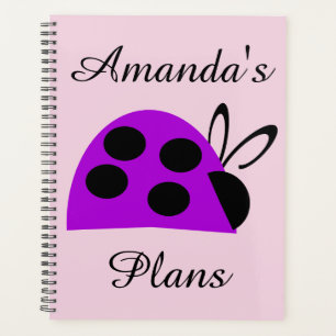 Agenda Ladybug Roxo Cugado Personalizado