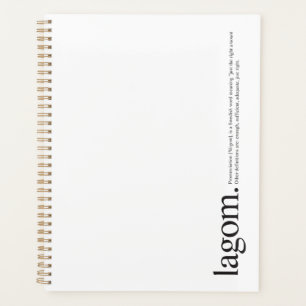 Agenda LagomWiki - Planeador Preto e Branco