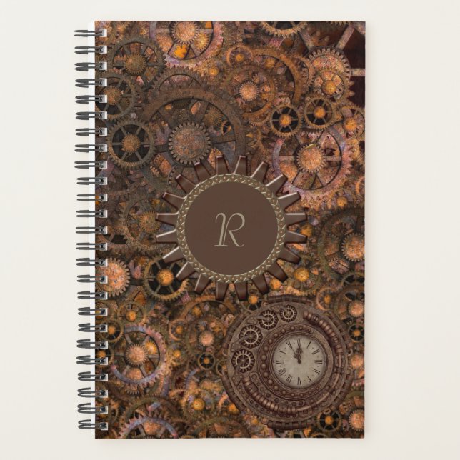 Agenda Lágrimas Steampunk Monogramas (Frente)